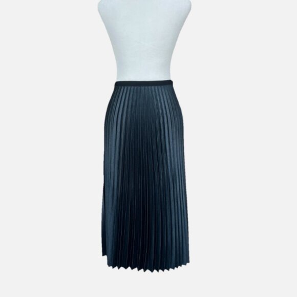 ZARA Accordion Pleated Midi Skirt in Midnight Blue Size XS CLASSIC NEUTRAL - Picture 4 of 8